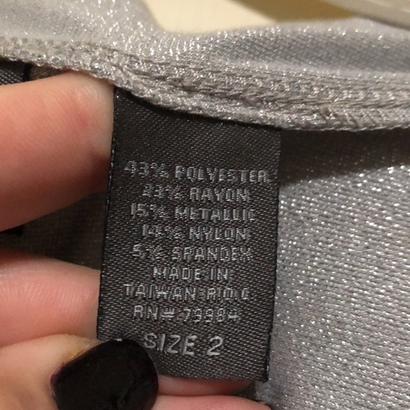 Silver shimmer lightweight cardigan size L - Picture 3 of 5